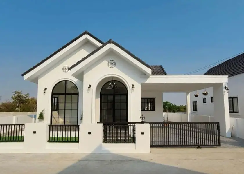 Desain Fasad Klasik Rumah Sederhana tapi Mewah di Desa